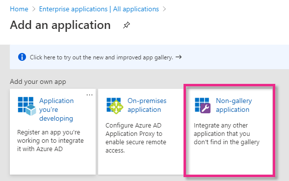 Add an application in the Microsoft Azure Portal