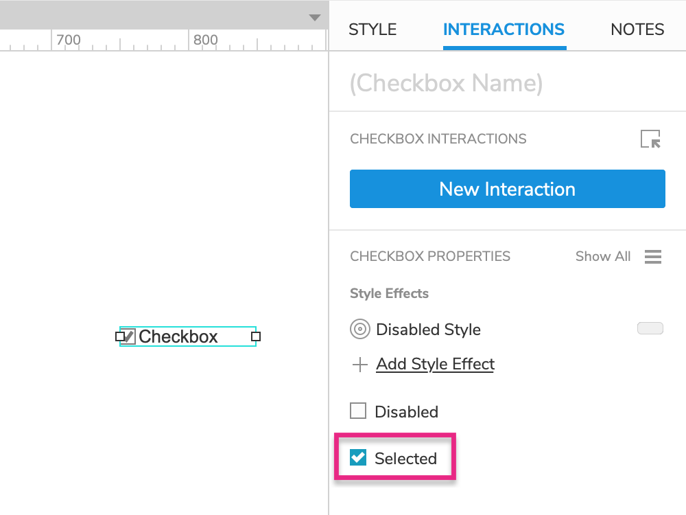 Checkbox widget checked by default