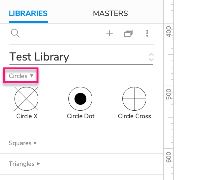 custom widget sections in the Libraries pane