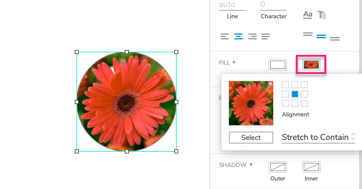 setting a shape's background fill to an image